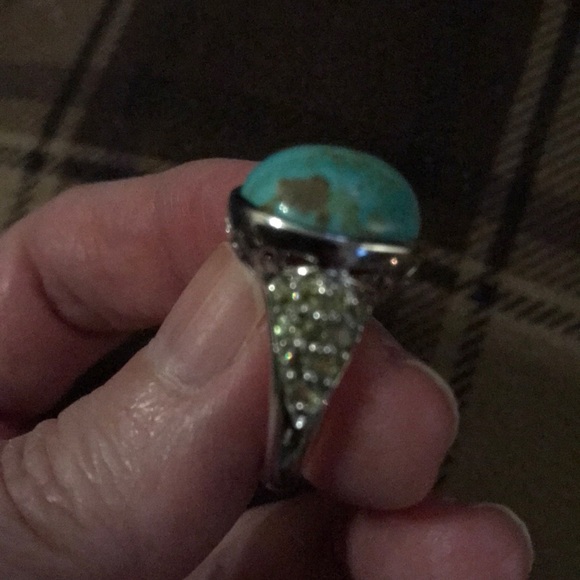 Turquoise and sterling silver ring - Picture 4 of 5